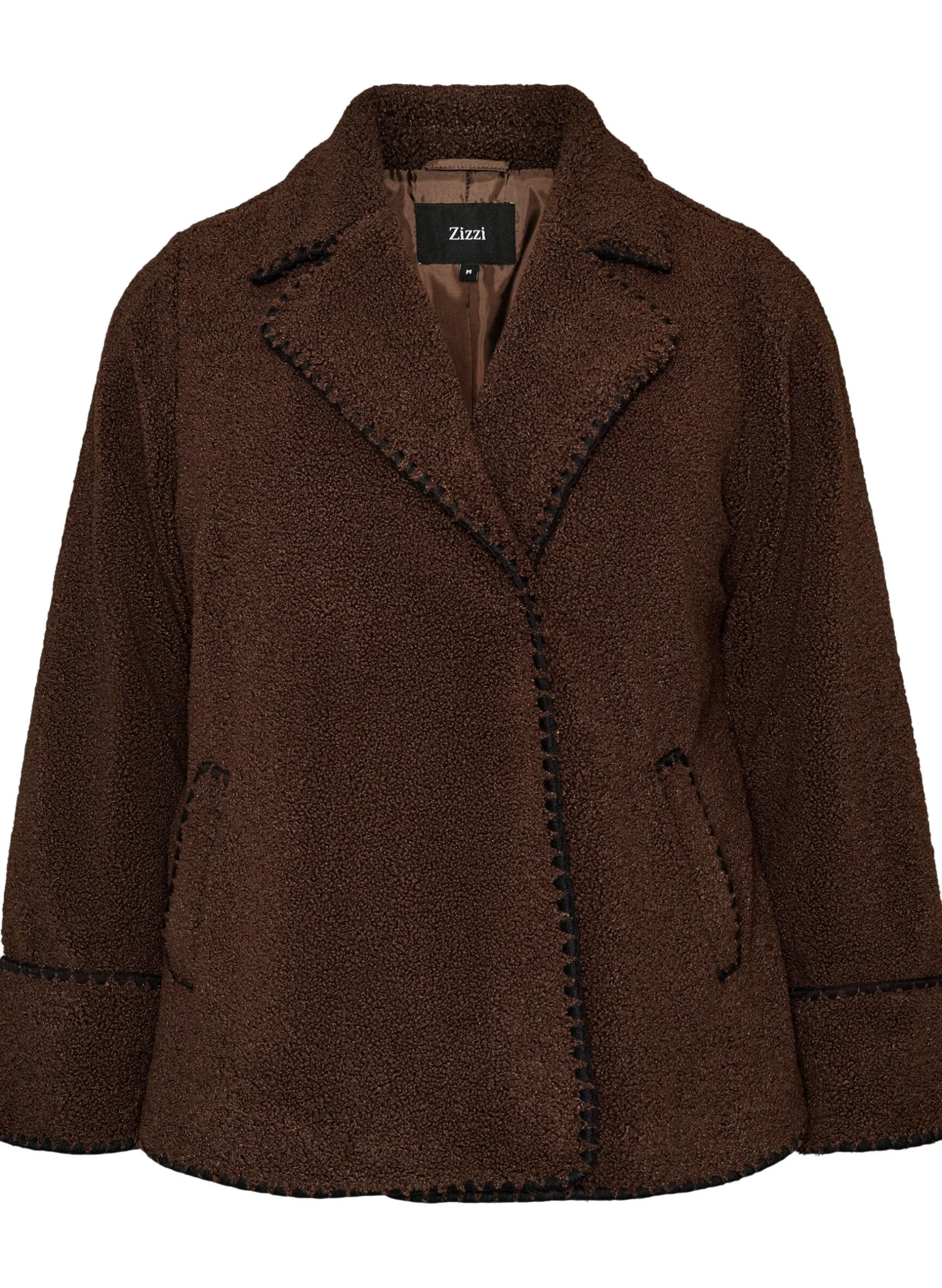 Teddyjacke mit Kontrastdetails
