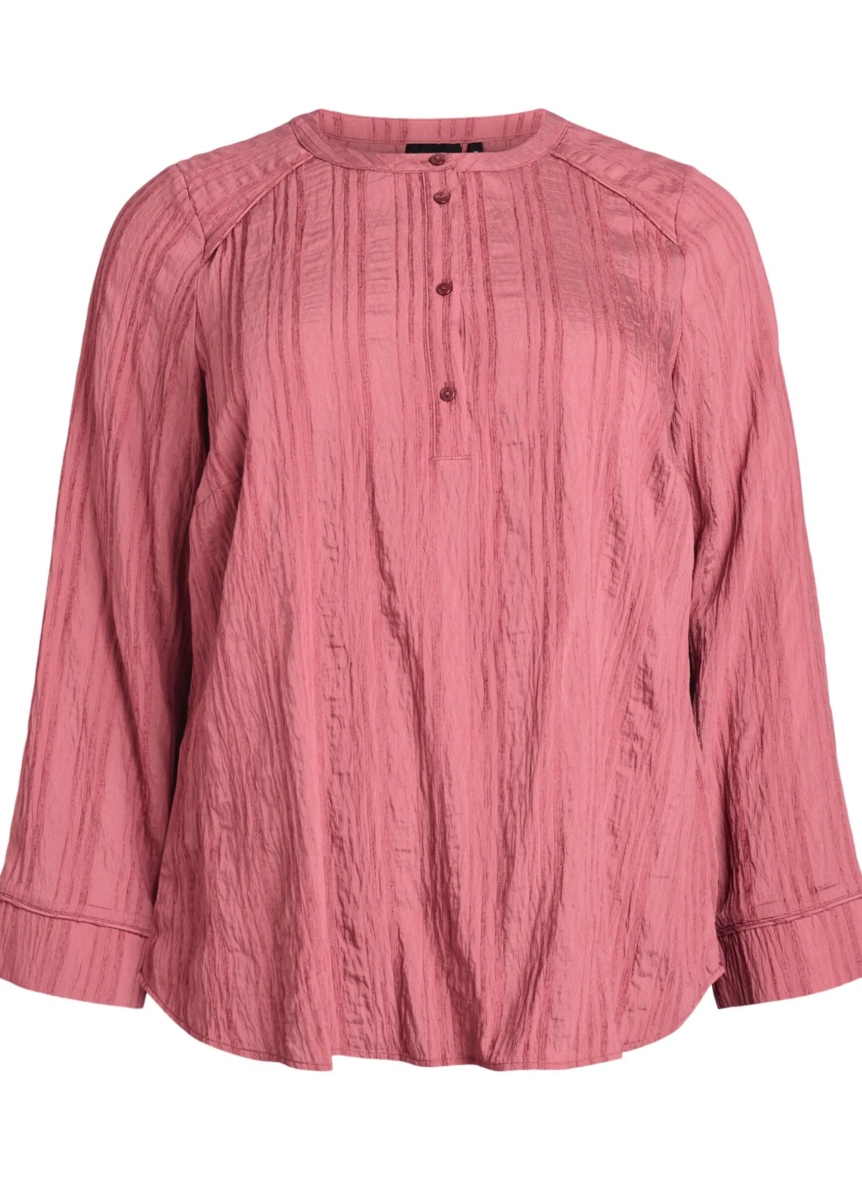 Ton-in-Ton-Bluse mit Knöpfen