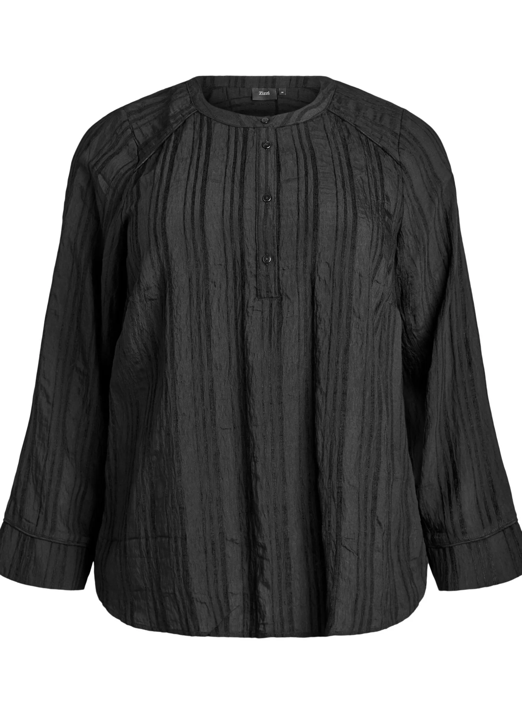 Ton-in-Ton-Bluse mit Knöpfen
