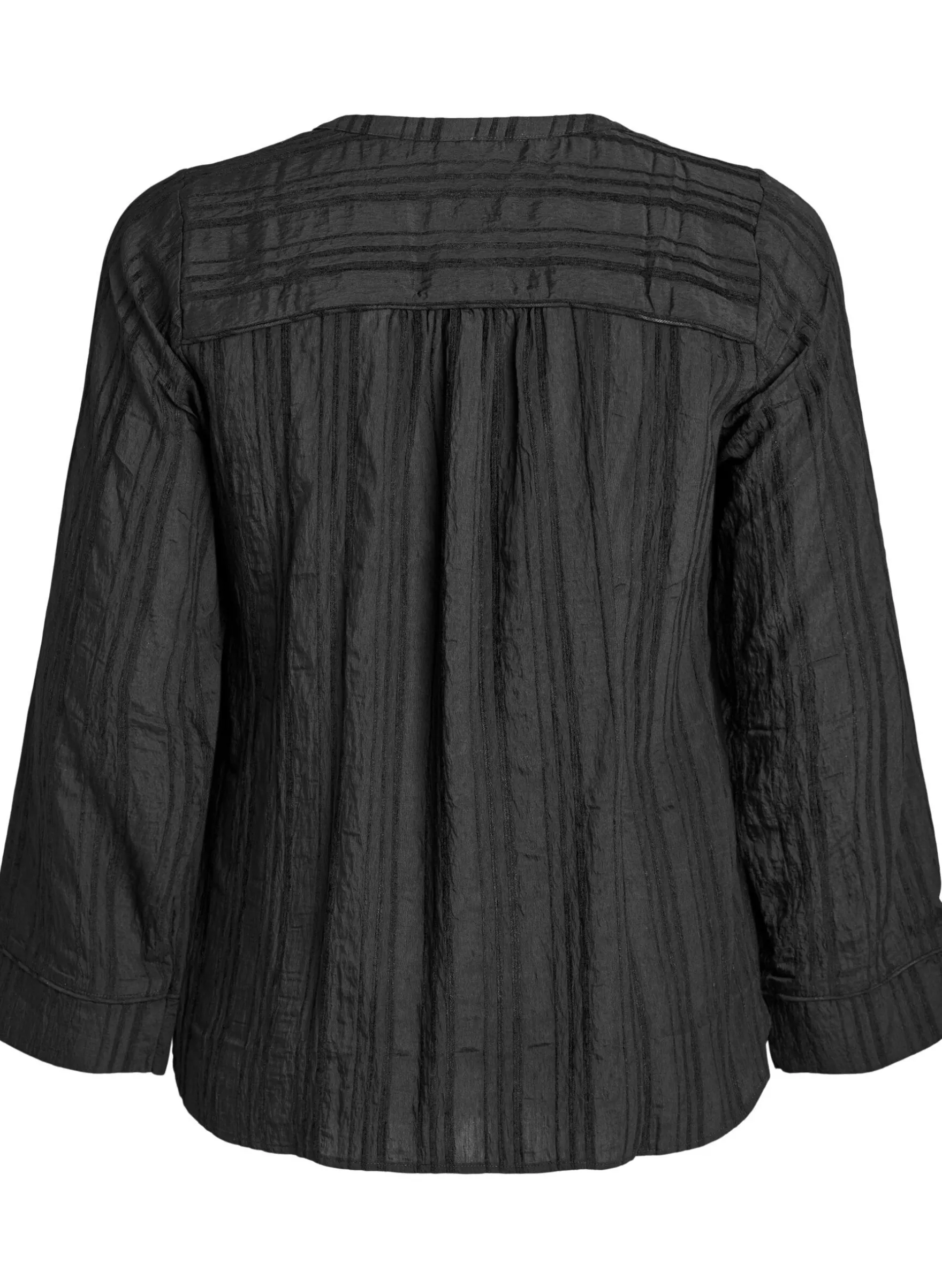 Ton-in-Ton-Bluse mit Knöpfen