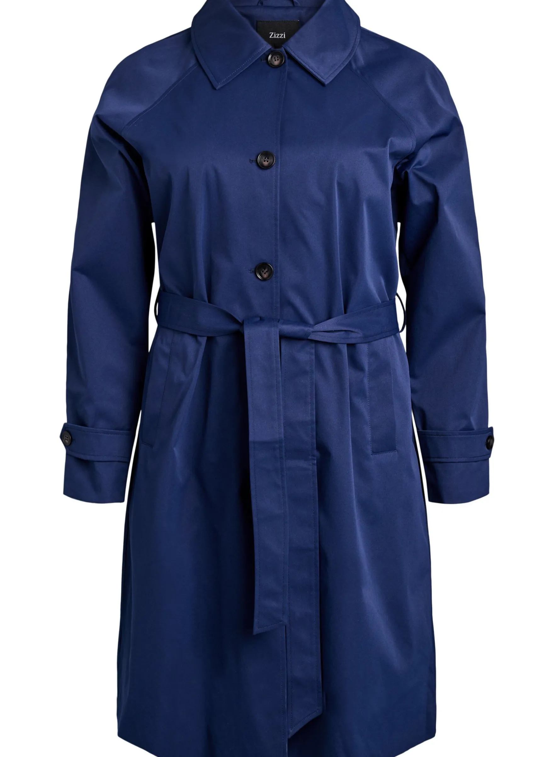 Trenchcoat mit Gürtel und Schlitzen
