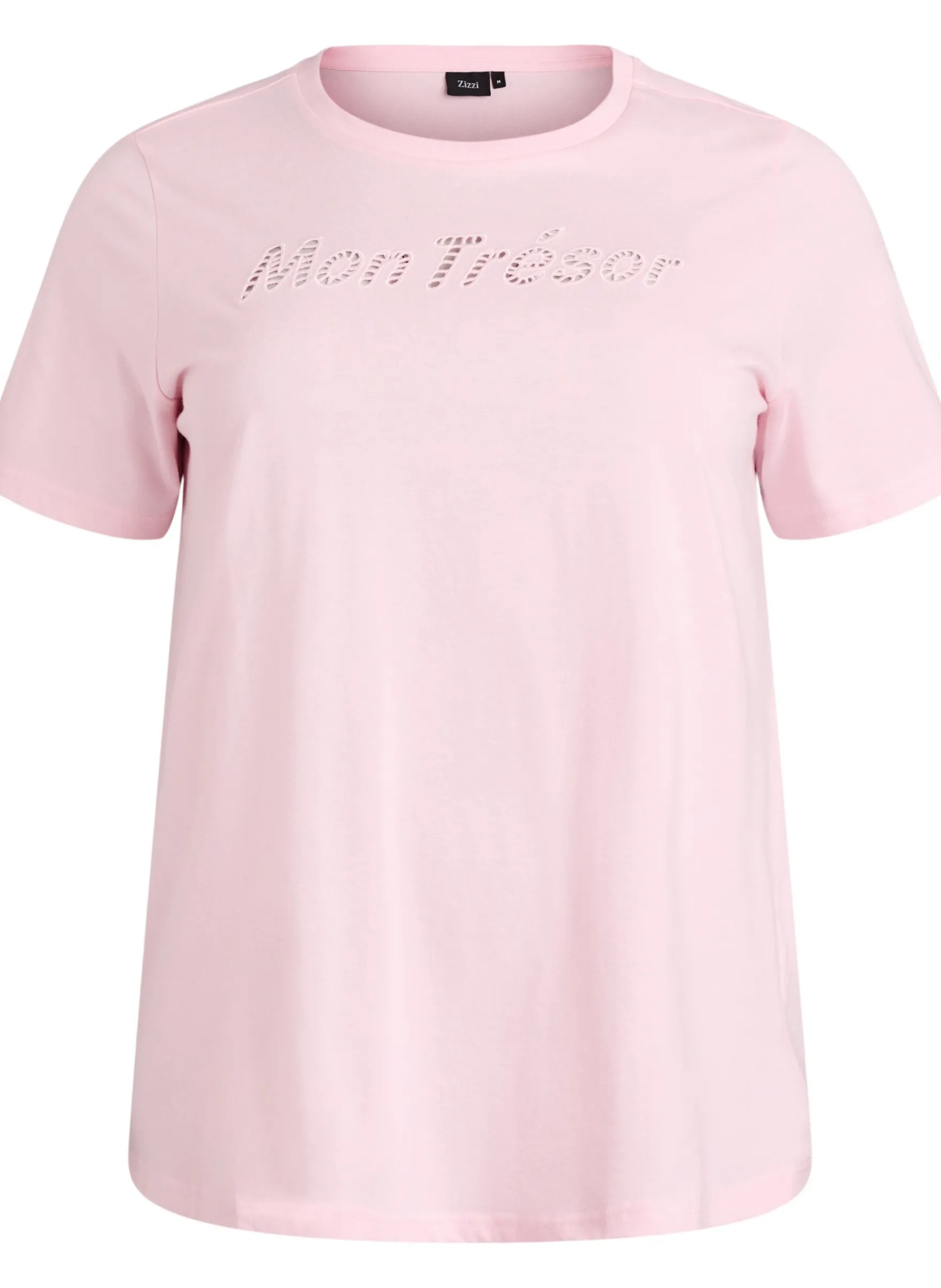 T-Shirt aus Baumwolle mit dekorativem Frontdetail
