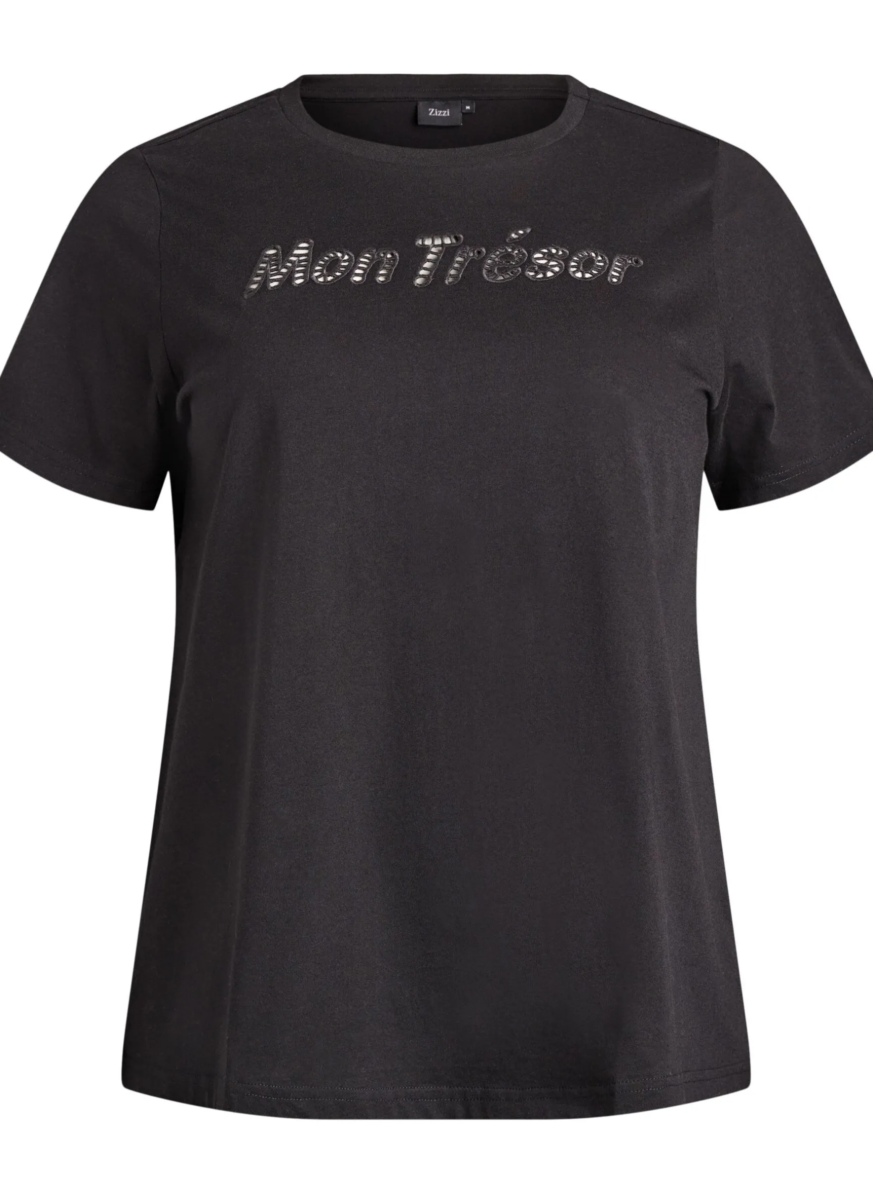 T-Shirt aus Baumwolle mit dekorativem Frontdetail