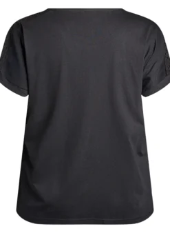 T-Shirt aus Baumwolle mit Häkeldetail