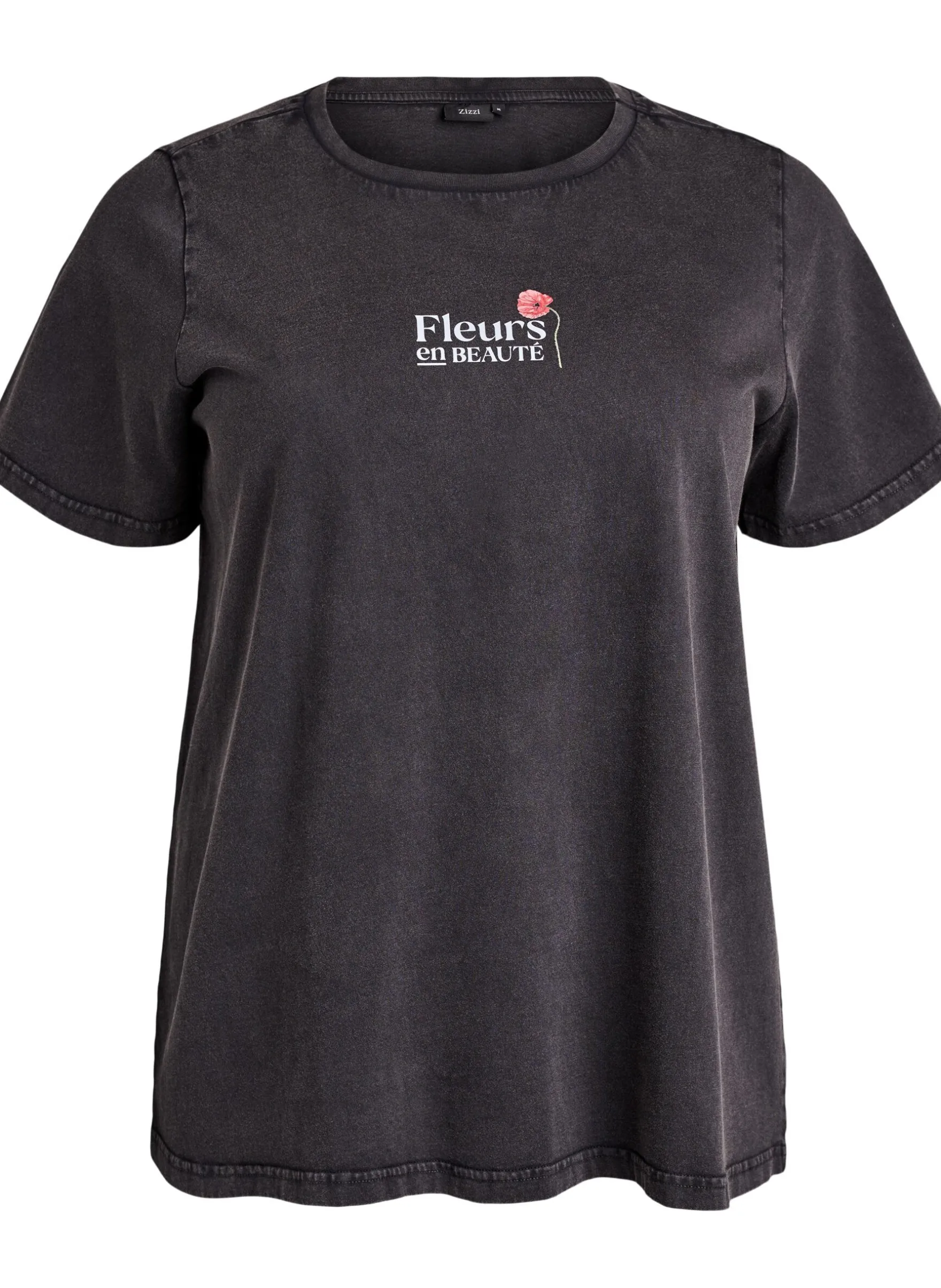 T-Shirt aus Baumwolle mit Print auf Vorder- und Rückseite