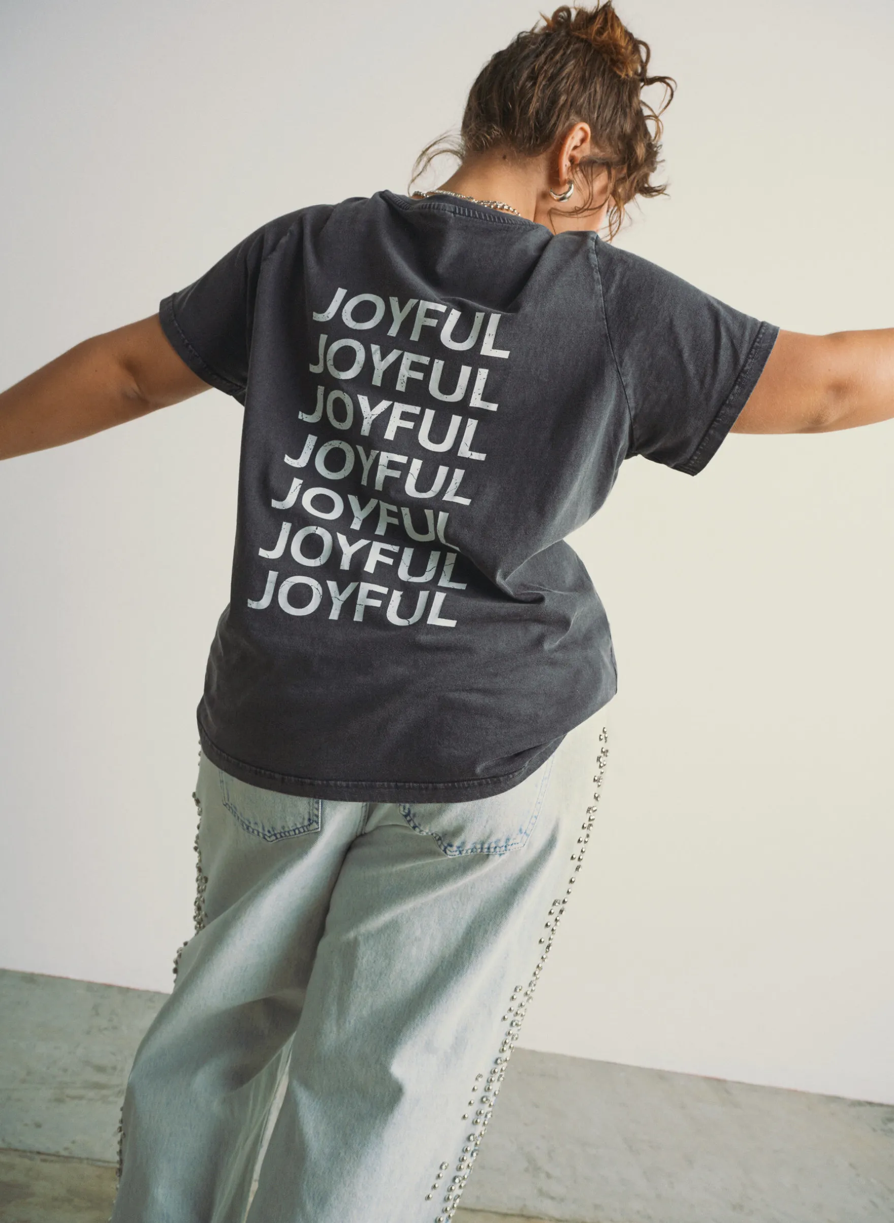 T-Shirt aus Bio-Baumwolle mit Rückenprint
