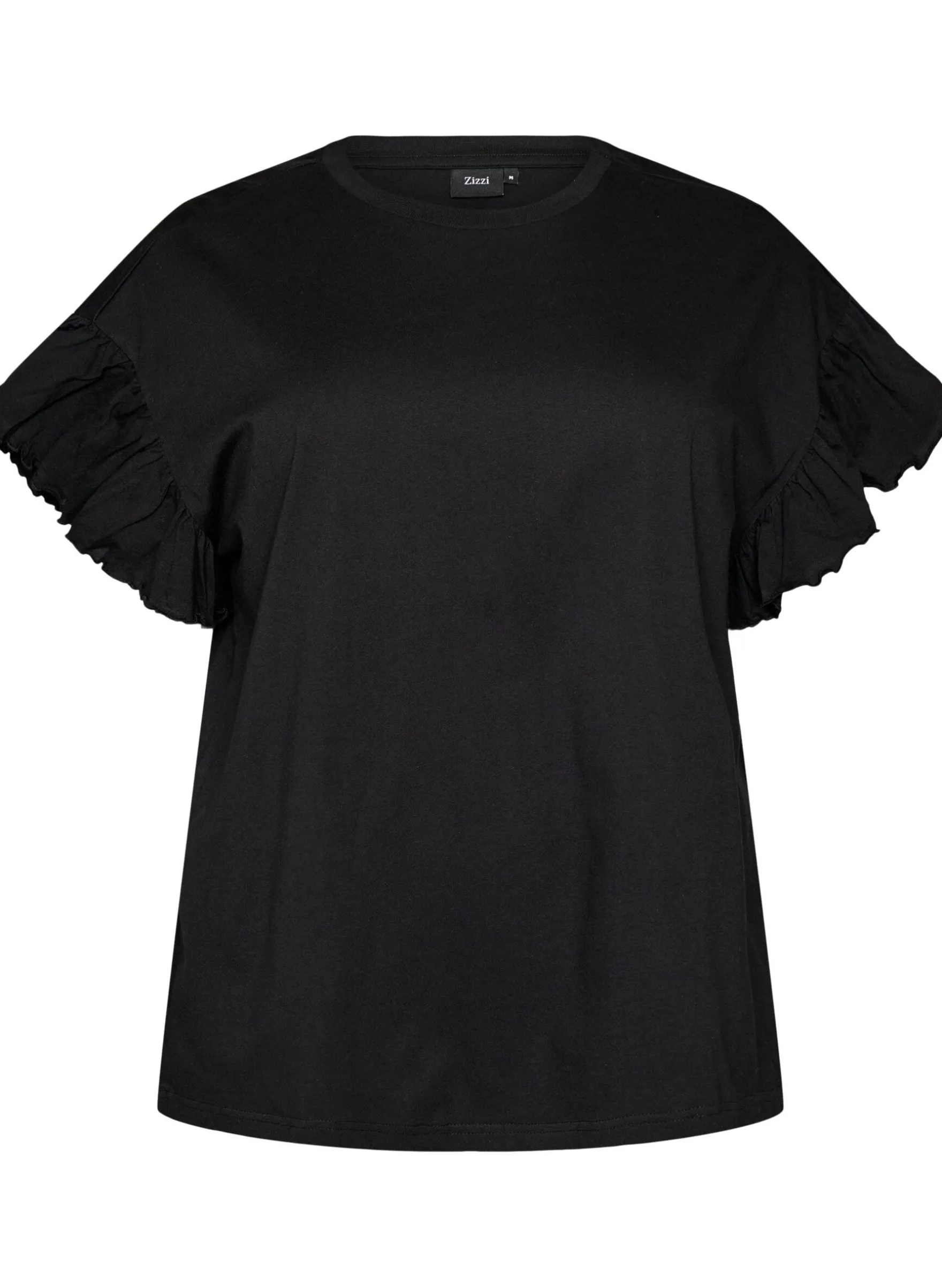 T-Shirt aus Bio-Baumwolle mit Rüschenärmeln