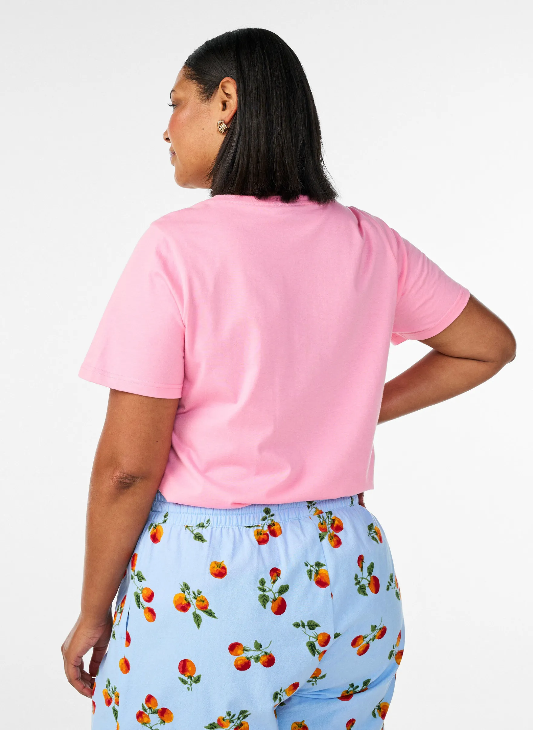 T-Shirt aus Bio-Baumwolle mit Tomaten-Print