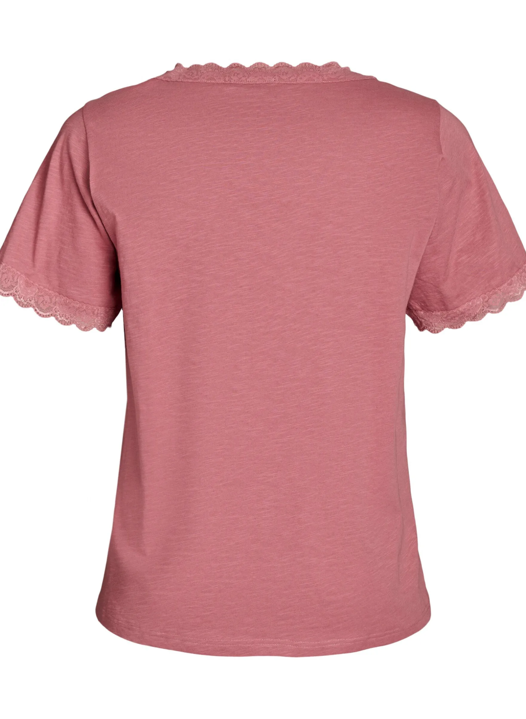 T-Shirt mit Spitzenkante