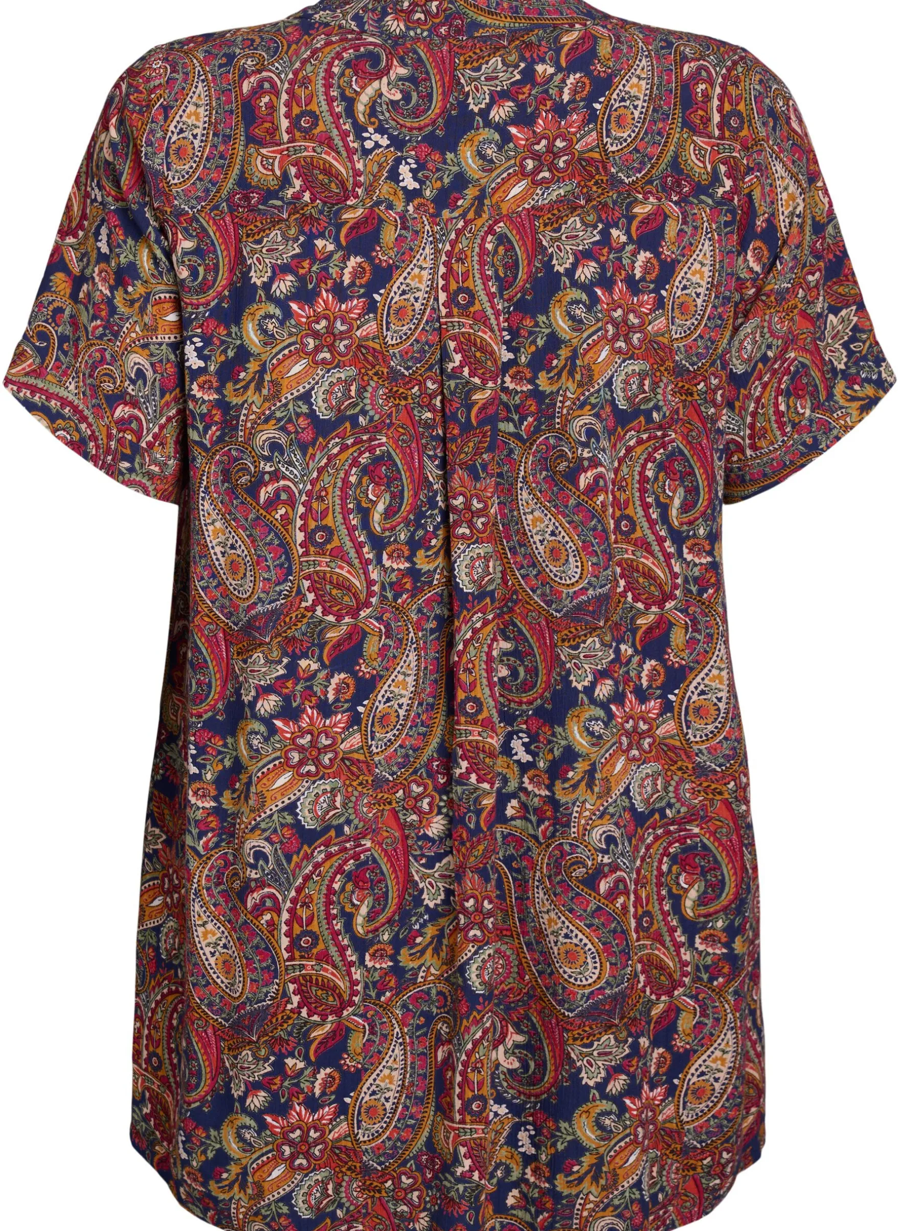 Tunika aus Viskose mit Paisleymuster und kurzen Ärmeln