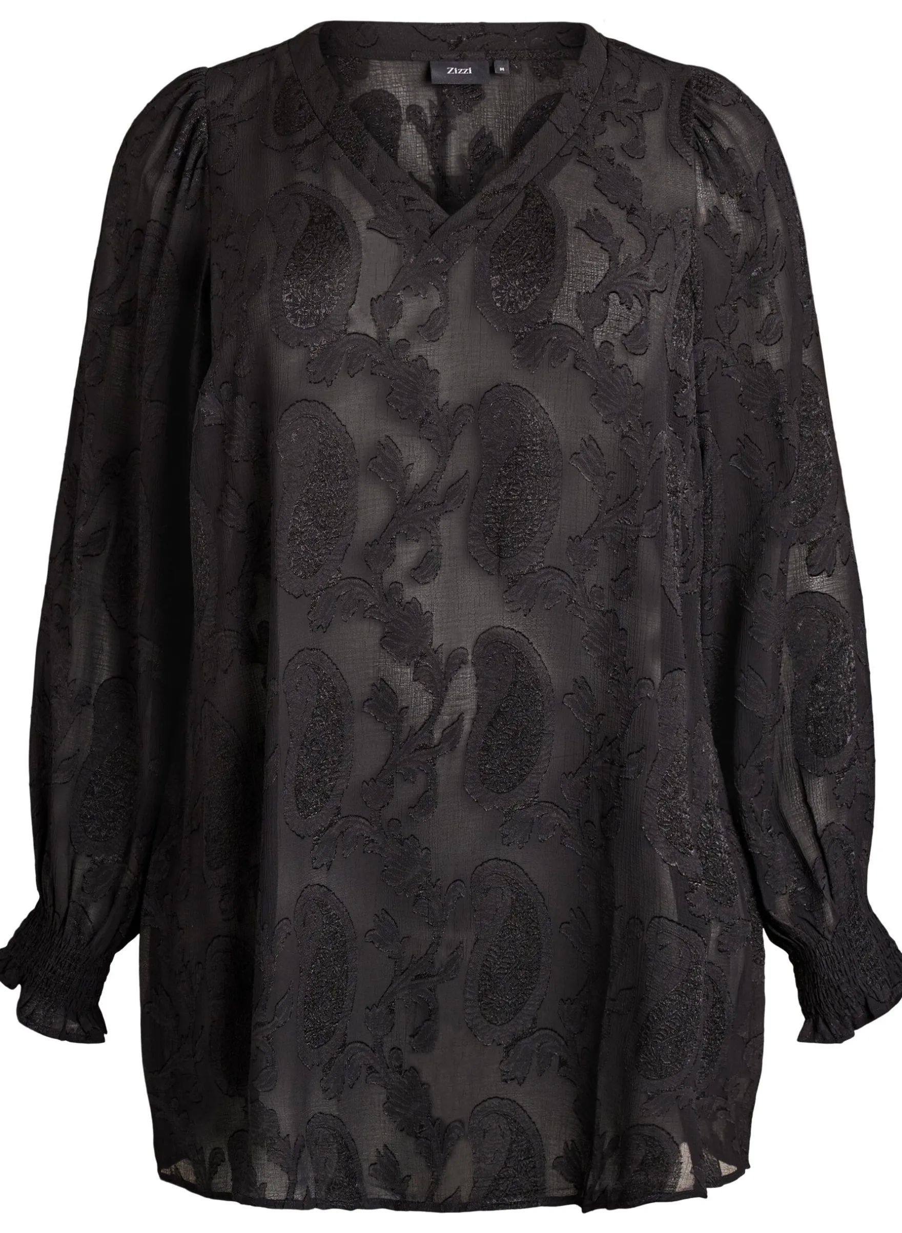 Tunika mit Paisley-Muster und langen Ärmeln
