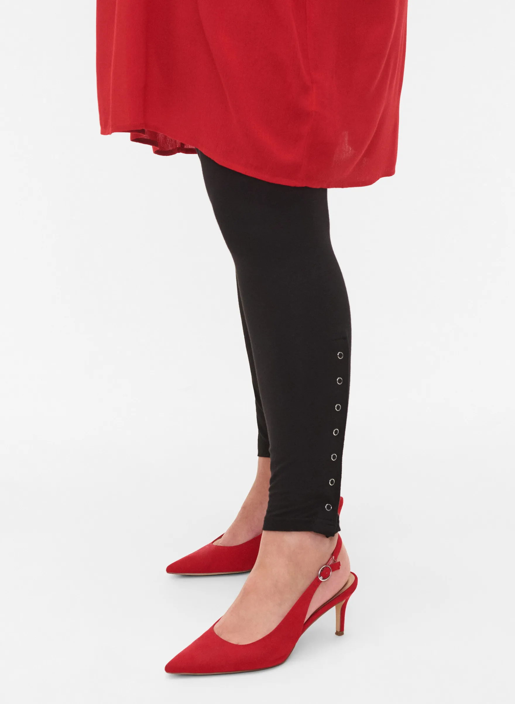Viskoseleggings mit Druckknöpfen