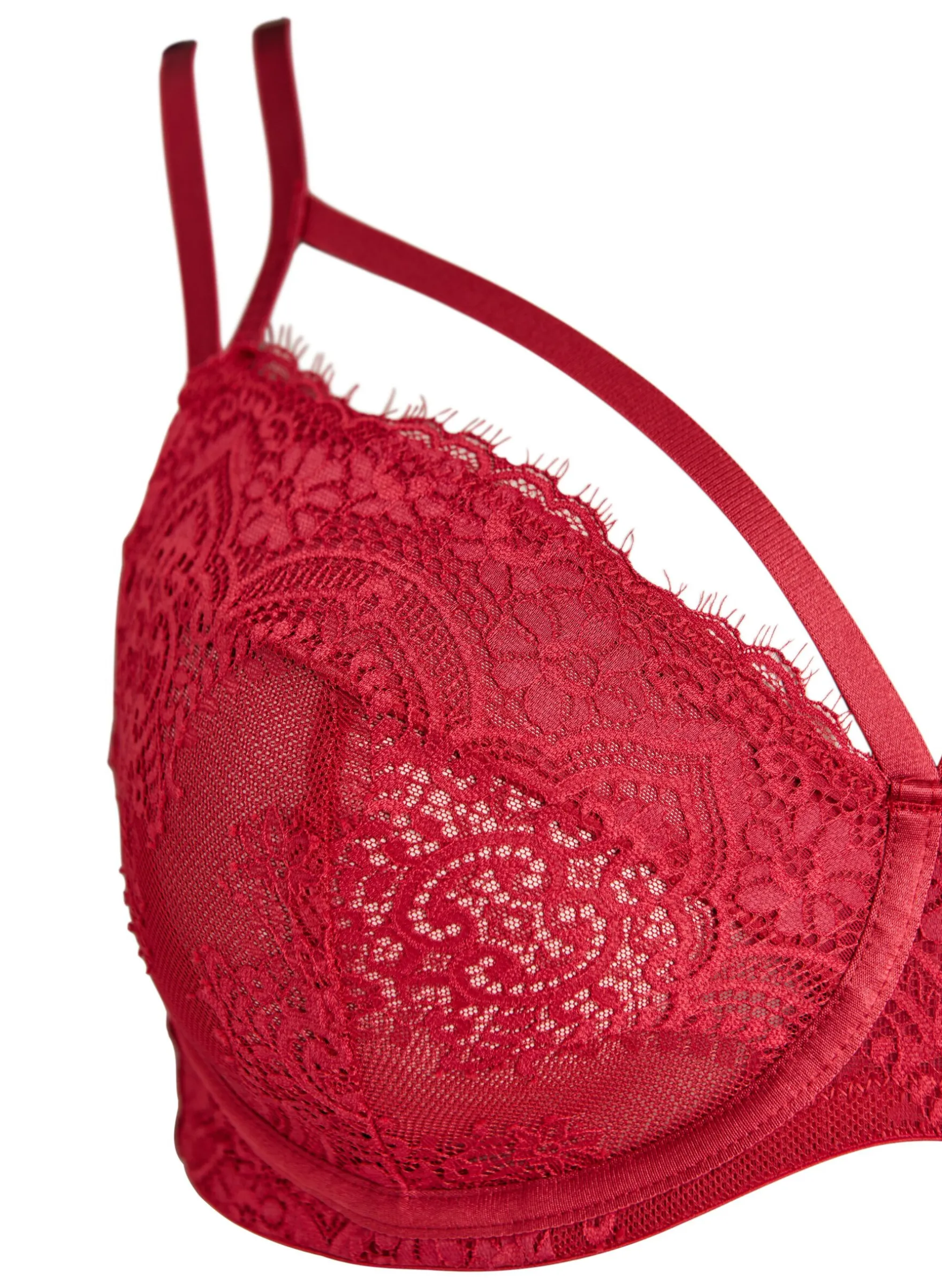 Vollschalen-BH aus Spitze mit Riemchendetails