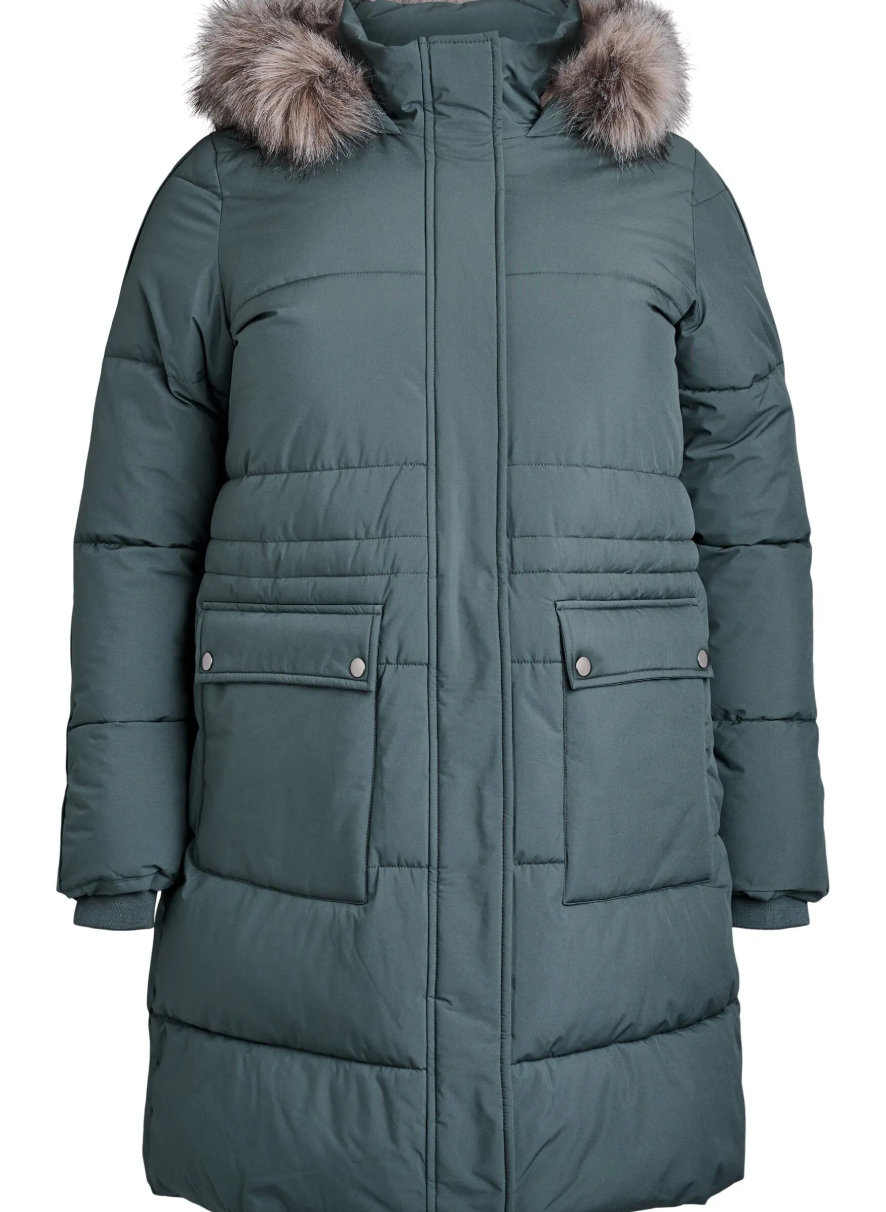 Wasserabweisender Parka mit Kunstpelzkragen