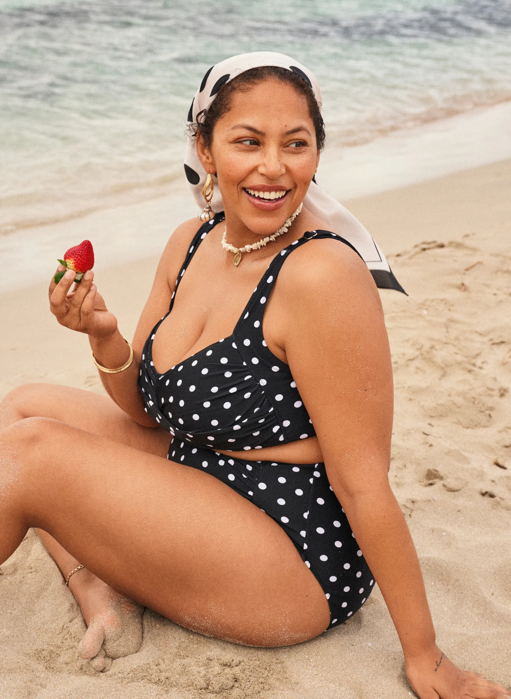 Wattierter Bikini-Oberteil mit Print