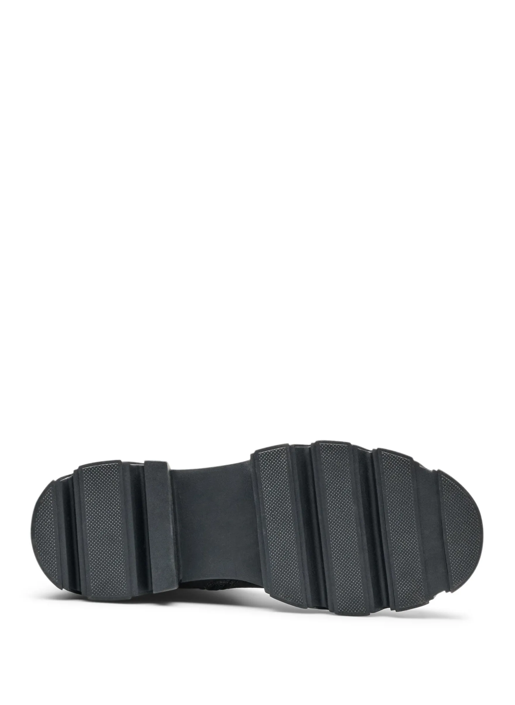 Weiter Passform - Langer Stiefel mit geripptem, elastischem Schaft und chunky Sohle