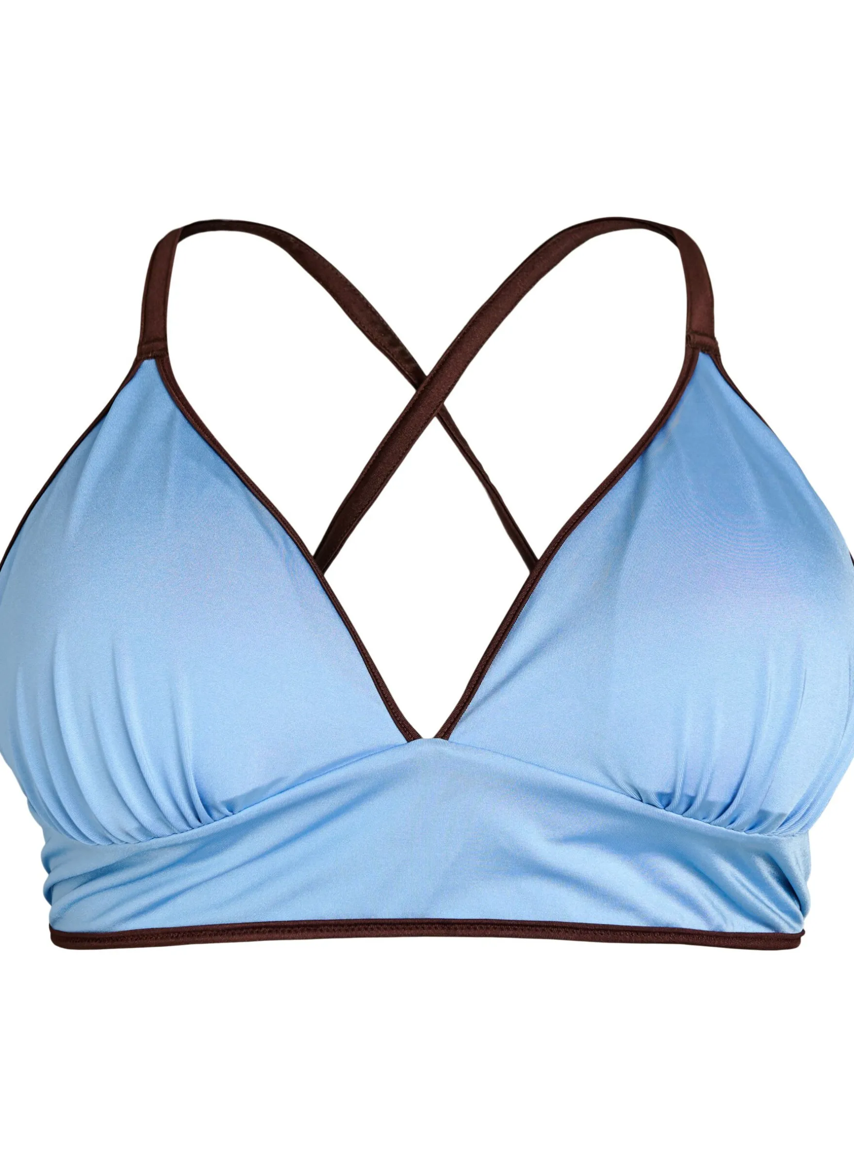 Wende-Bikini-Top mit V-Ausschnitt und Kreuzträgern