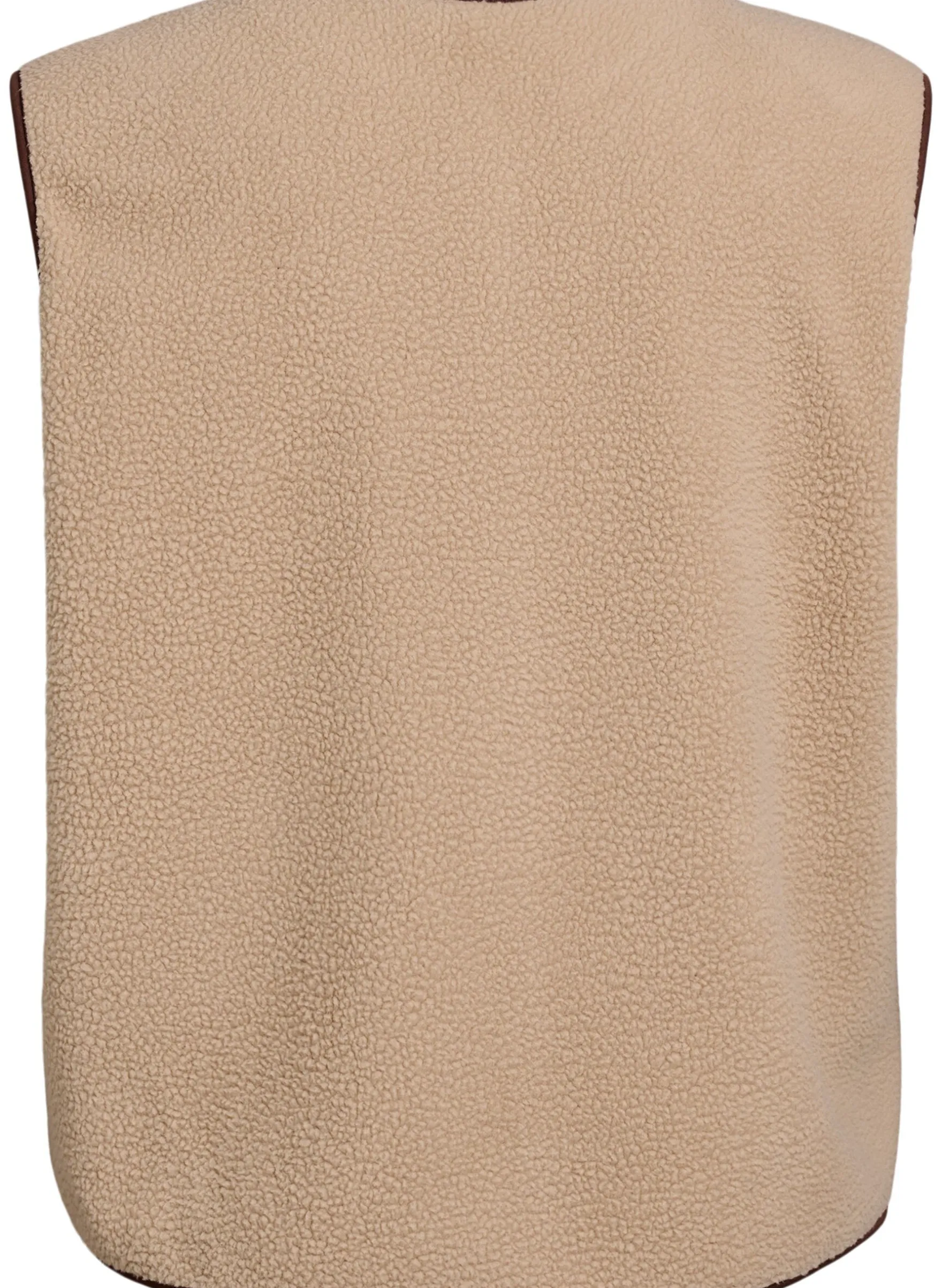 Weste aus Teddyfleece mit kontrastfarbenen Details