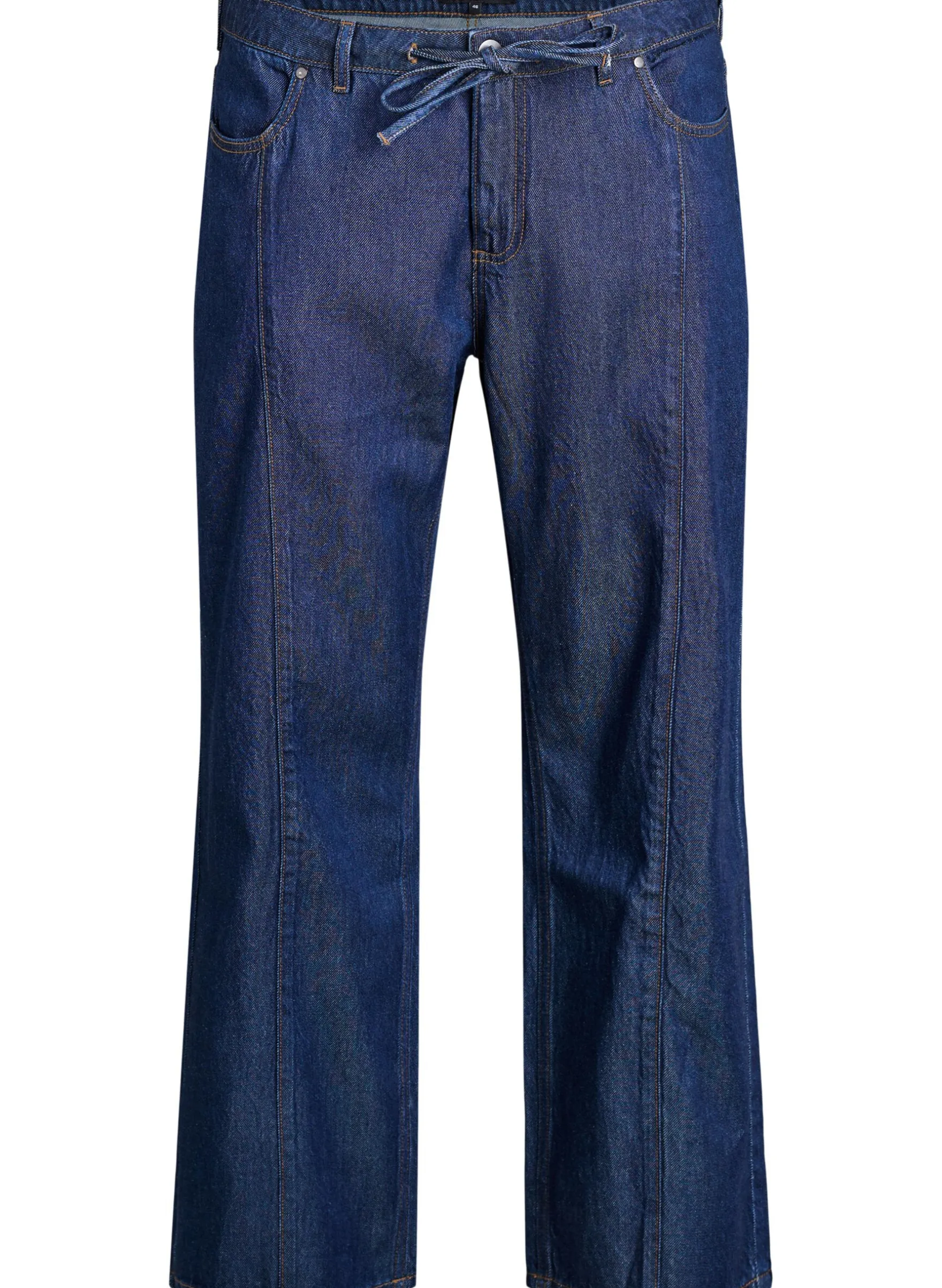 Wide Leg Jeans mit Bindegürtel und hoher Taille