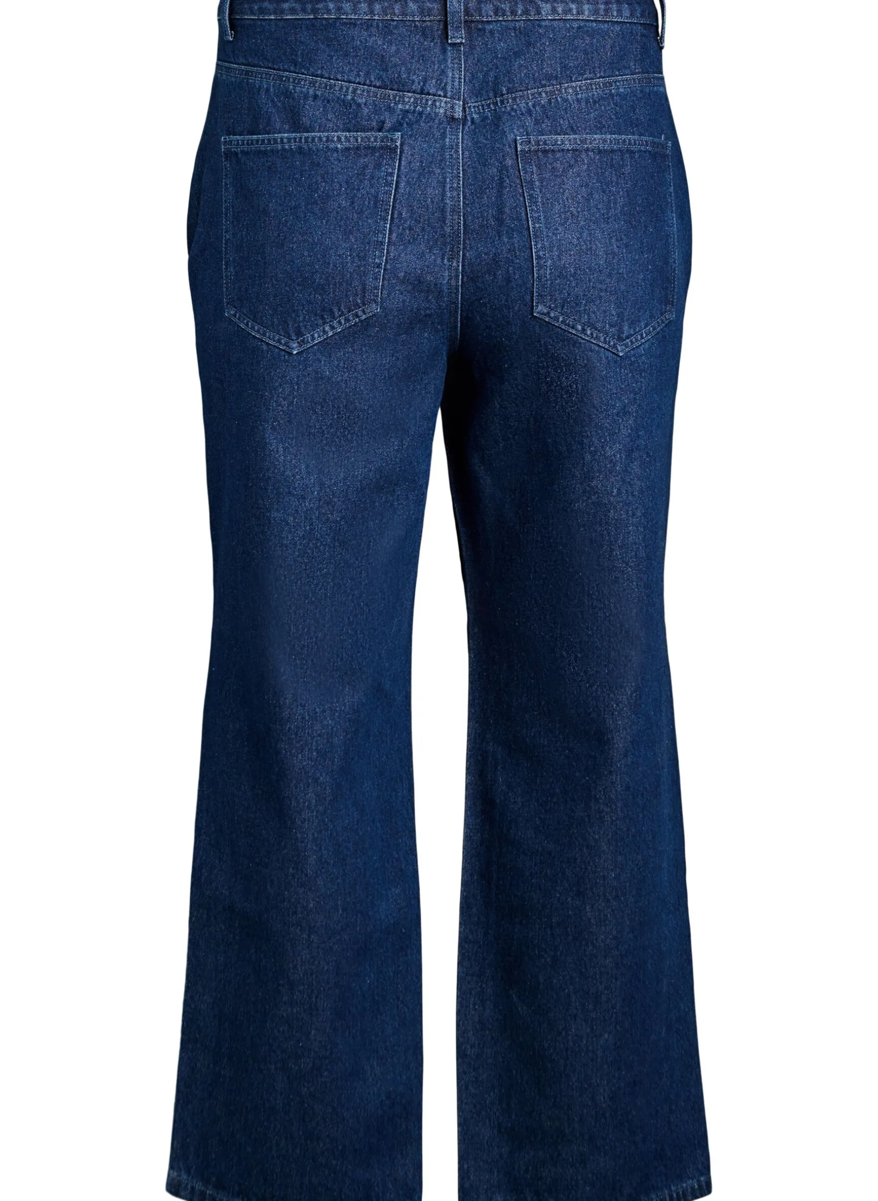 Wide-Leg-Jeans mit Nieten und hoher Taille