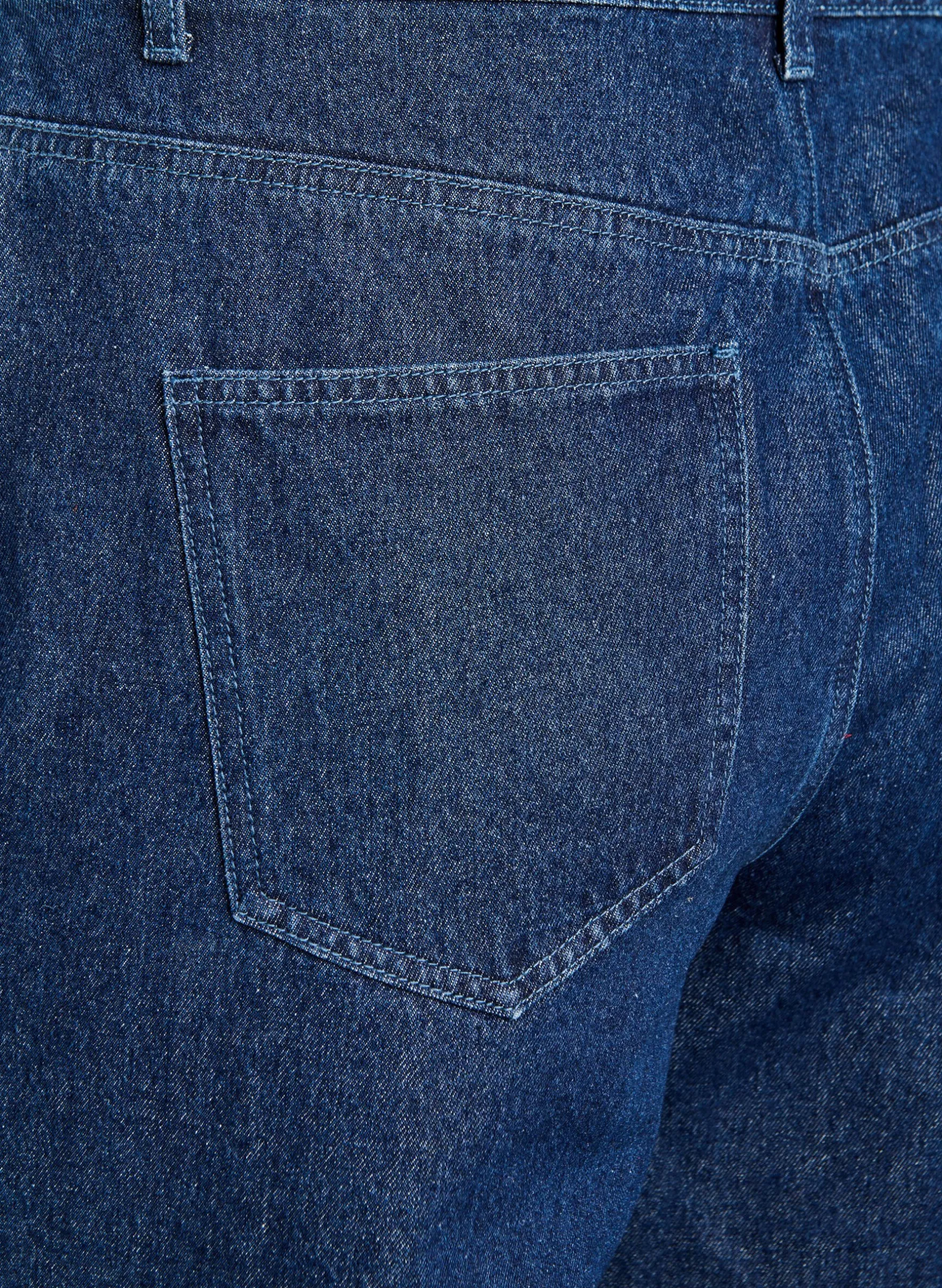 Wide-Leg-Jeans mit Nieten und hoher Taille